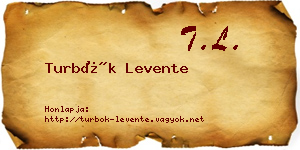 Turbók Levente névjegykártya