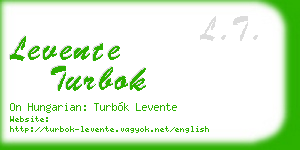levente turbok business card